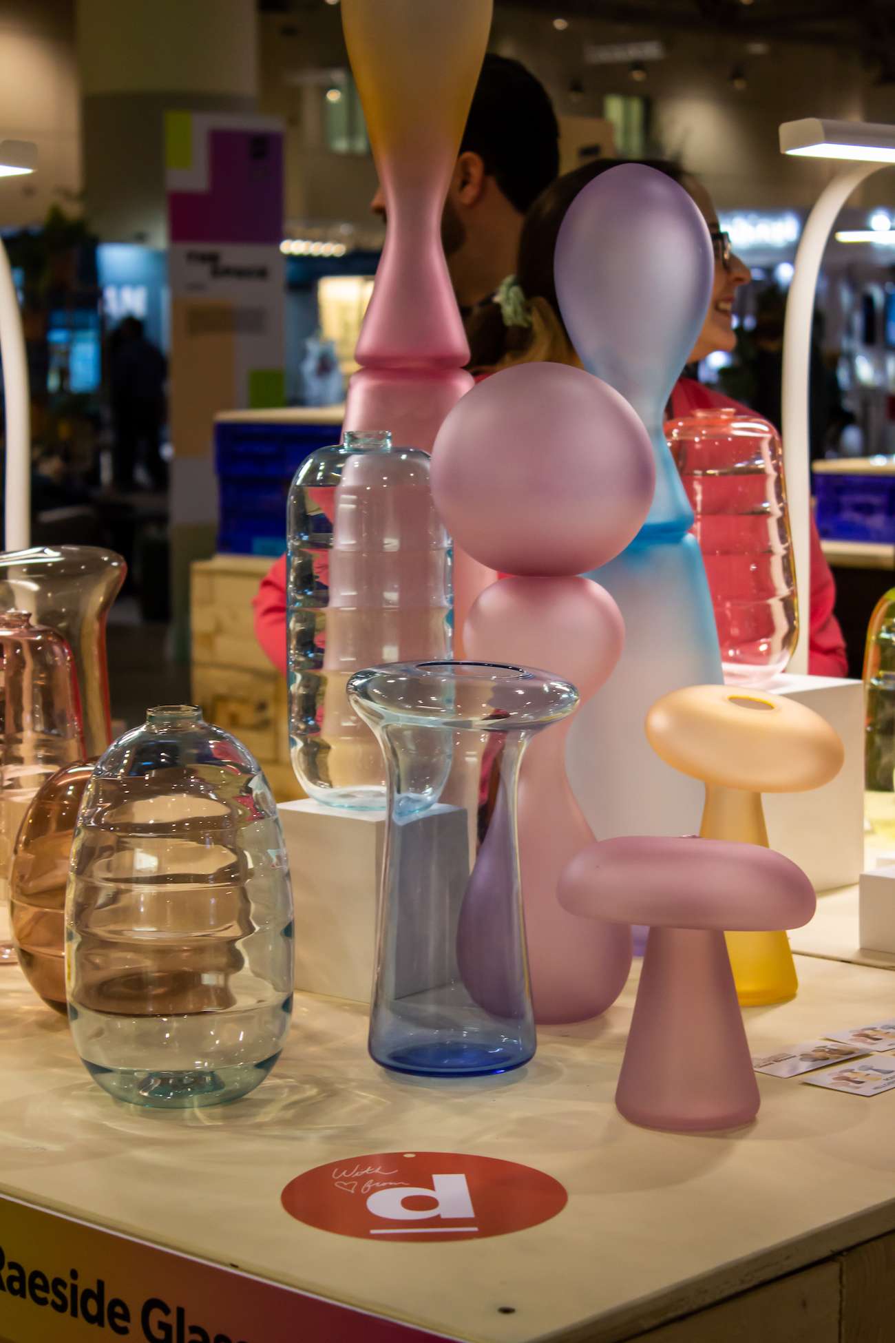 Glass blown vases