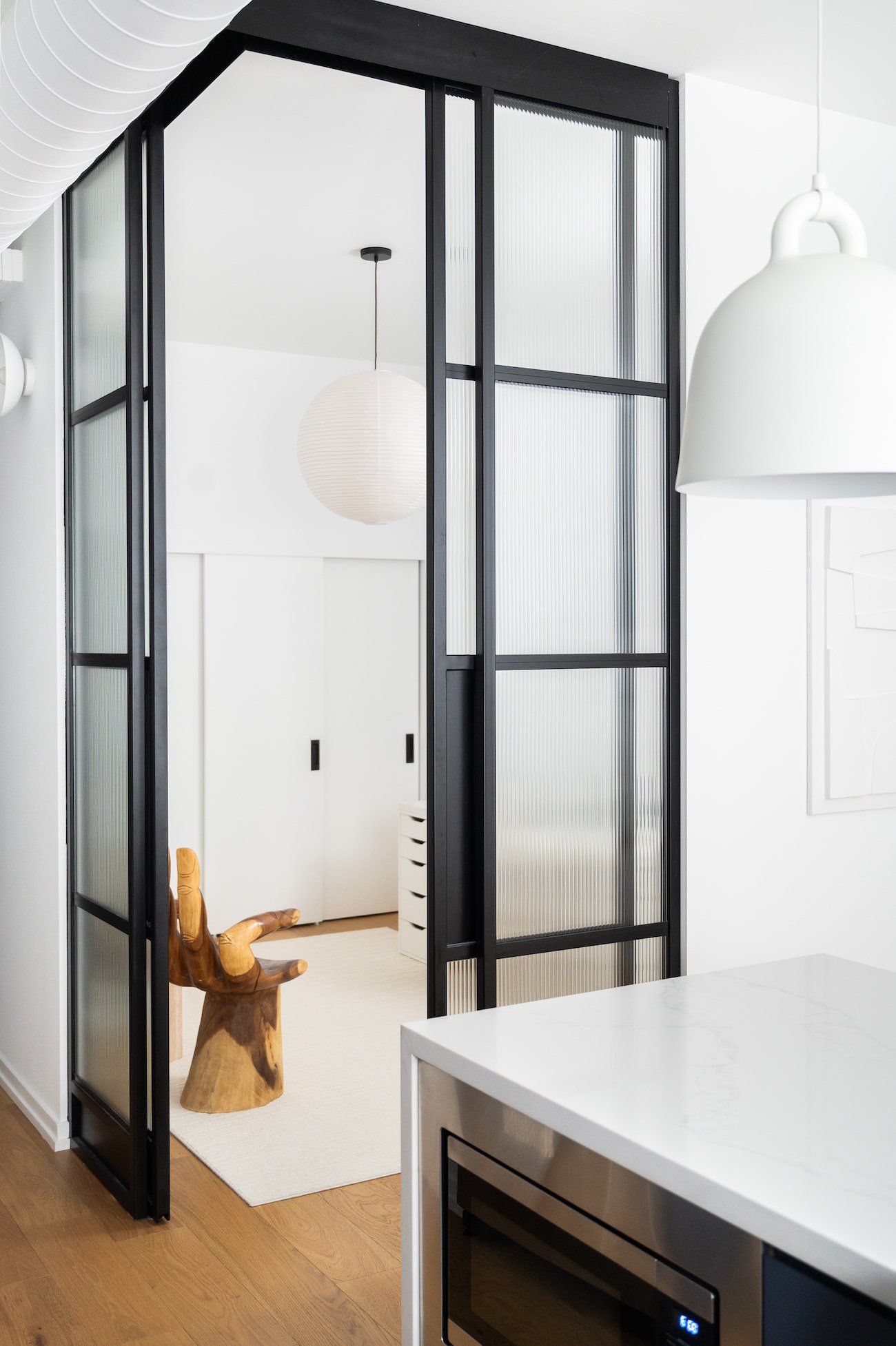 Metal doors condo renovation
